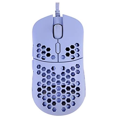 HK Gaming Mira S Ultra Lightweight RGB Gaming Mouse | Honeycomb Shell | 61 grams | max 12000 cpi | USB Wired | 6 programmable Buttons | On-Board Memory | Anti Slip Grips | Mira-S Blue Serenity Cover