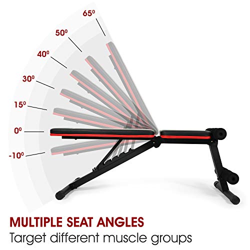 Foto de Yes4All Banco de pesas ajustable con diseño plegable para entrenamiento de cuerpo completo (imagen 5)