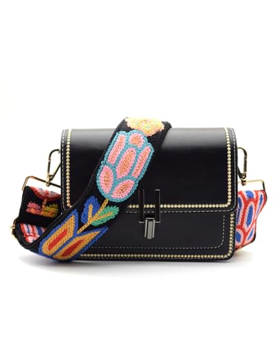 Image of Embroidered Purse Straps Replacement Crossbody Wide Adjustable Bag Straps