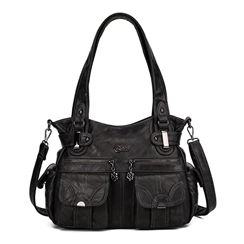 Image of KL928 Women's Shoulder Purse Large Hobo Tote PU Leather Multi-Pocket Bag | Large capacity, water-resistant, easy-clean, adjust strap, fits 10.2 inchipad, pockets, compartments, zipper, shop, travel, daily