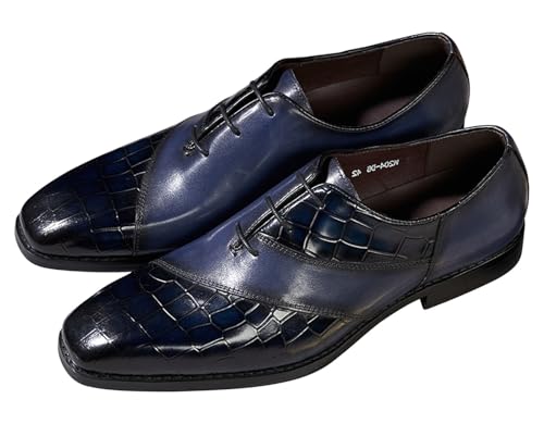 Mens Oxfords Formal Dress Suit Shoes Genunie Leather Plain Toe Modern Luxury Derby Men's Prom Wedding Business Causal Two Tone Shoes Fashion Comfortable Tuxedo Shoes for Men