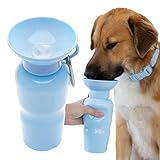 Springer Dog Water Bottle | Portable Travel Drinking Feeder Dispenser for Dogs & Puppies | As Seen on Shark Tank | Leak-Proof Bowl | BPA-Free | Outdoor Walking, Hiking & Travel | 22oz Blue