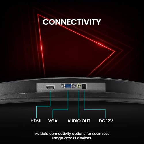 Image of FRONTECH 27-Inch (68.58 cm) Curved Gaming LED Monitor, Full HD 1080p, 120Hz Refresh Rate, RGB Lights, HDMI & VGA Dual Input, Wall Mountable, 3 Years Warranty (MON-0053A)