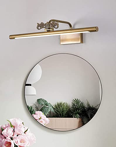 Iluminación de espejo LED antigua con diseño de metal negro de 35cm