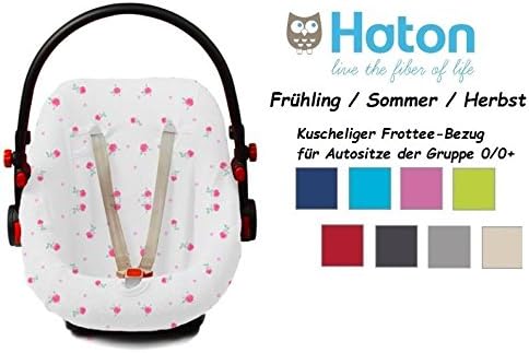 Haton babyfit Frottee slip cover/spare cover for baby seat, car seat in size 0/0+ spring/summer/autumn universal replacement cover for Maxi-Cosi, Cybex, Römer, etc.