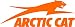 Jumping Arctic Cat Decal Sticker (Orange)