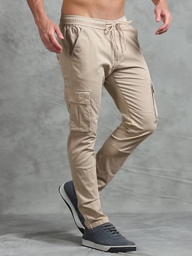 Image of Miraan Men's Regular Fit Mid Rise Cargo Pant
