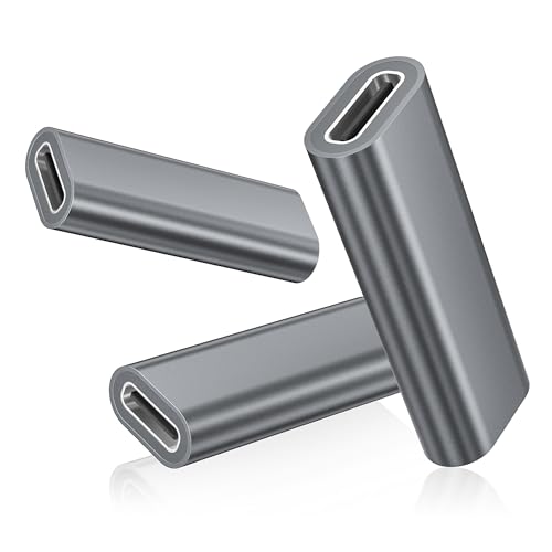 Image of Basesailor USB C Female to Female Adapter 3-Pack,USBC 3.1 10GBps 100W PD Coupler for Connecting Two Type C Cable,Thunderbolt 3 Compatible Extension Connector for USB-C Devices