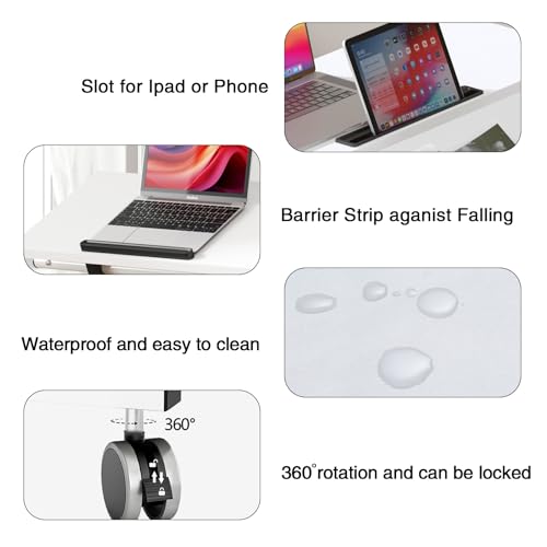 Mesa ajustable para laptop SogesHome 31.5 pulgadas blanca miniatura 7