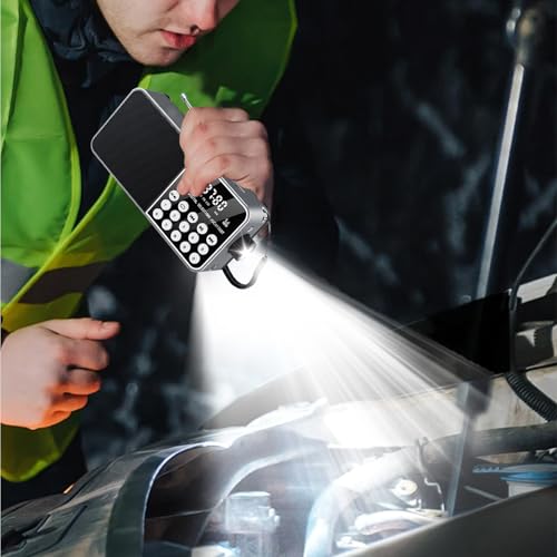 Radio météo numérique rechargeable et lampe torche de camping - 6