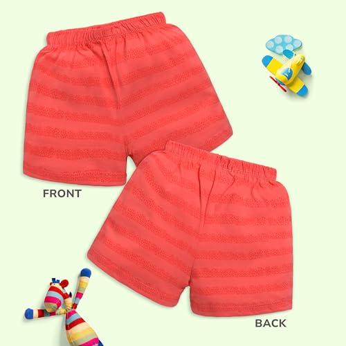 Image of LuvLap Baby Boys & Girls Regular Fit 100% Cotton Shorts Pack of 6