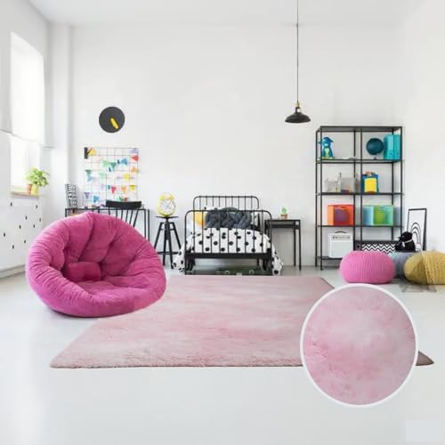Descente de lit chambre grande taille HOCEDO tapis rose 80x210 - 3