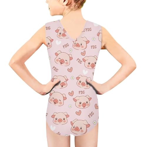 Image of Swimsuits for Girls 3-14 Summer Kids Bathing Suits Gymnastics Leotards One Piece Swimwear