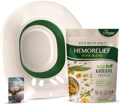 Amazon.com: Fivona 2-in-1 Sitz Bath Soak Kit Over The Toilet Seat with ...