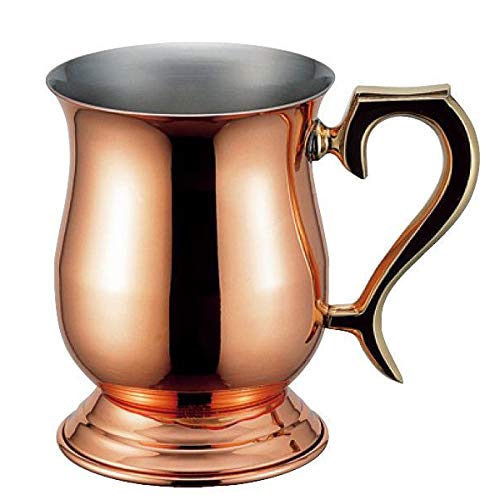 Shinkodo Pure Copper Beer Mug Jockey 20oz Brass Handle Made in Japan S-2505