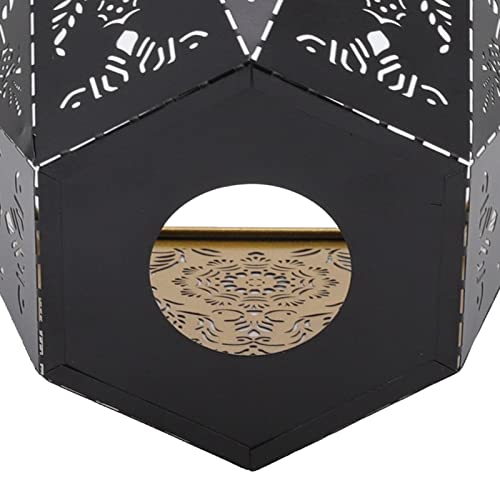 Fydun FYDUND2KRZU56X1 Lamp Shades Modern Scandinavian E27 E26 Wrought Iron Hexagonal Carved Lampshade thumb #8