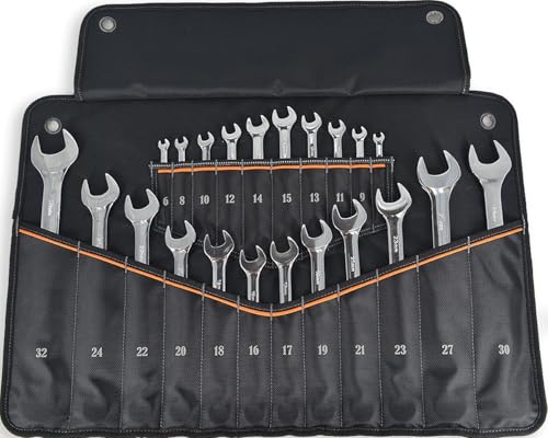 WELKINLAND Rouleau d'outils à clés 22 poches, sac de support de clé de 0,6 à 3,2 cm, pochette pour clés (outils non inclus)