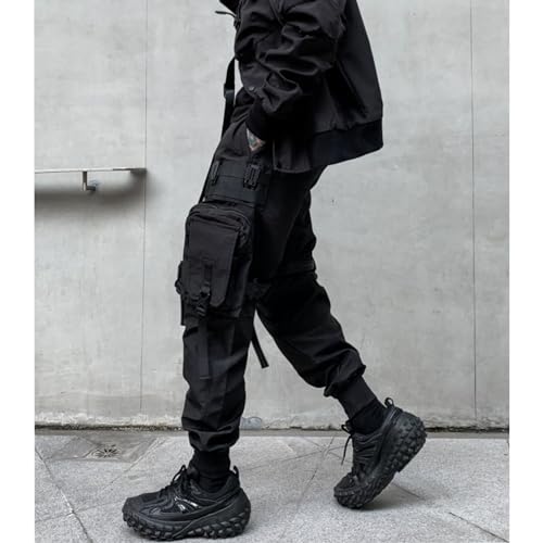 Men's Functional Style Paratrooper Tactical Cargo Techwear Punk Streetwear Goth Pants4