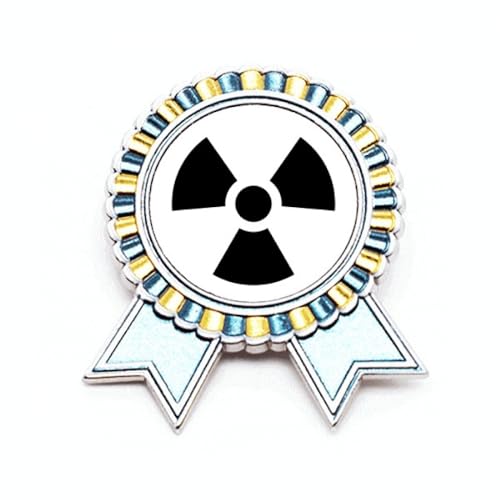 Badge radiations toxiques en métal M idéal pour le cosplay alternatif