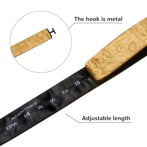 Image of Dubulle Self Tie Bow Ties and Lapel Pin for Men Paisley Solid Mens Bowtie and Handkerchief Cufflinks Set Wedding