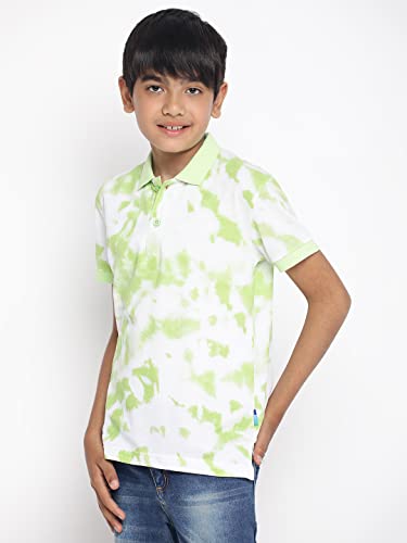 Image of Li'l Tomatoes Boys Cotton Pique Polo T-Shirt | Printed Half Sleeve Casual Summer Wear | Soft & Breathable Fabric | 7-16 Years