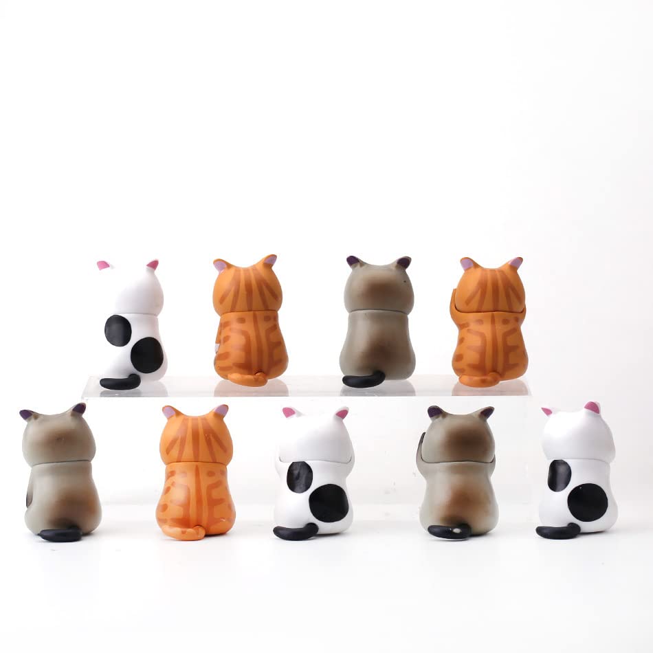Amazon | 可愛い 猫 シャム猫 茶とら橘猫 動物 フィギュア ミニ
