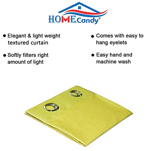 Image of Home Candy Elegant Yellow Window Curtain
