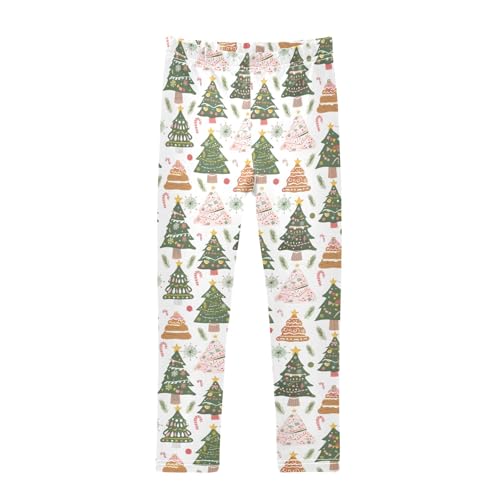 Girls Printed Leggings Yoga Pants Christmas Tree Cake Sweet for Kids in 4t to 10 Years, 4T