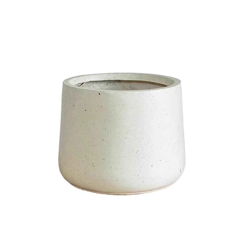 GELASIGE Flower Pots Nordic Magnesium Mud Flower Pot Creative Floor Living Room Green Plant Potted Flower Outdoor Flower Pots(A)