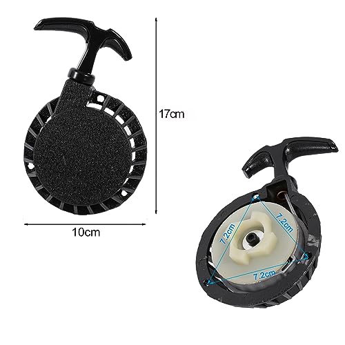 Nikou Einfacher Seilzugstarter, Pull Starter Ersatz Anlasserteil für 49CC Mini Pocket Dirt Bike Minimoto ATV Quad, Mini Motorradzubehör(Schwarz)