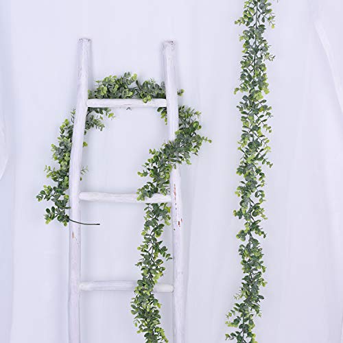 Dearhouse 4 Pack Faux Eucalyptus Garland Plant, Artificial Vines Hanging Eucalyptus Leaves Greenery Garland For Wedding Backdrop Arch Wall Decor, 6 Feet/Pcs Uv Protected Indoor Outdoor #TOP5