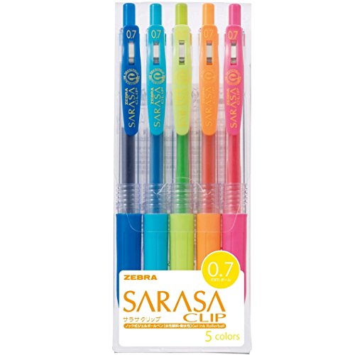 Stylo bille Zebra Sarasa 0,7 anti bavure lot 10 pièces pour gaucher et droitier