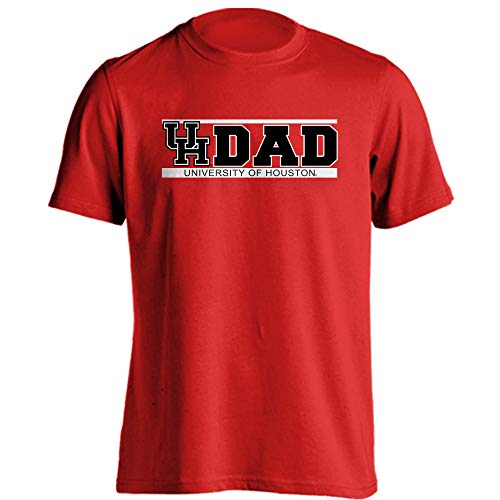 Sport Your Gear University of Houston Cougars Dad Proud Parent Short Sleeve T-Shirt (Red, Large)
