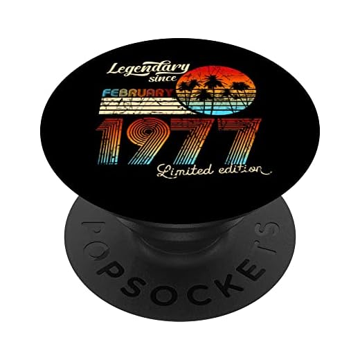 Legendario De Cumpleaños Desde Febrero De 1977 Regalo PopSockets PopGrip Intercambiable