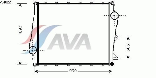 AVA QUALITY COOLING VL4022 Intercooler