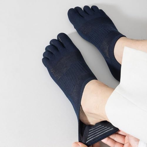 Five Finger Socks Solid Color Thin Men's Socks Quality Sweat-absorbing Ankle Short Socks for Men(Medium grey)2