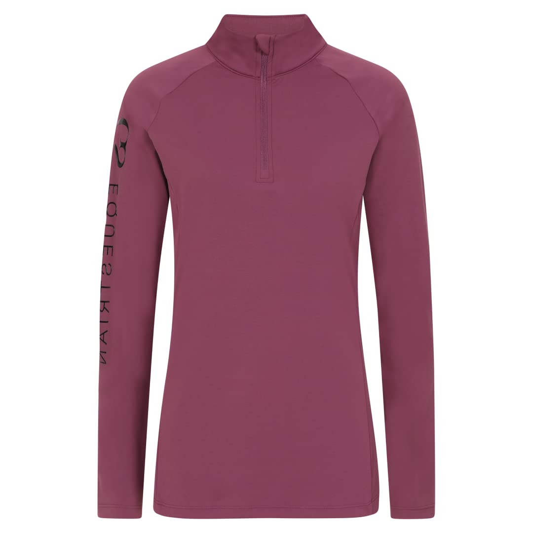 GS Equestrian Ladies Momentum Long Sleeve Base Layer. Lightweight, Flexible and Colourful Base Layers that are Perfect for Horse Riding (Aubergine, UK 6)