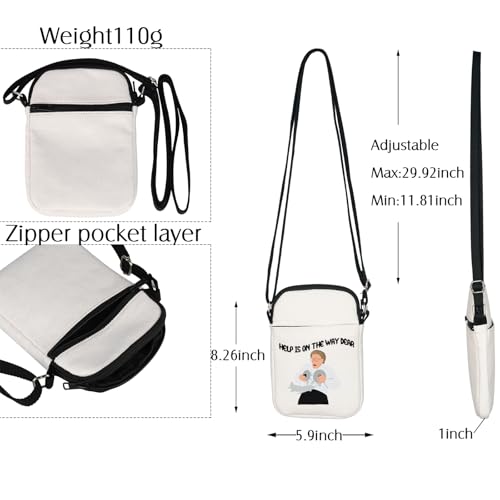 Crossbody Bag Fan Gifts 90s Movie Gifts Help Is On The Way Dear Quote Movie Inspired Sling Purse Bag2