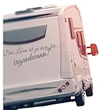 Aufkleber Wohnwagen Wohnmobil Das Leben ist zu kurz für irgendwann! Sticker Camper Camping