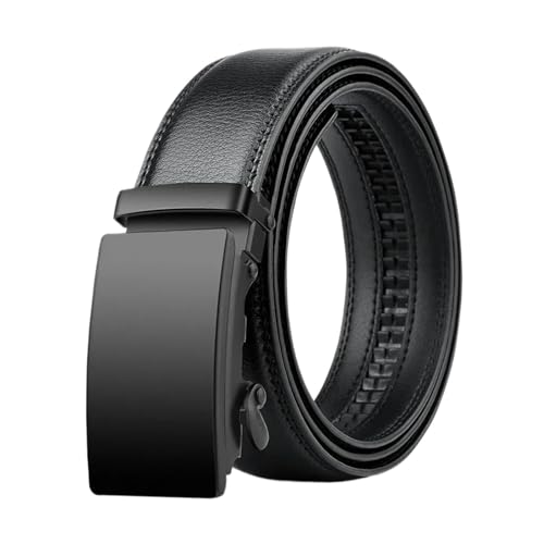 for Men Business Belt Men PU Leather Black Jeans Belts(PB Black)