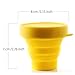 Menstrual Cup Sterilizer Cleaner, LUCKY CLOVER Collapsible Silicone Cup Foldable Sterilizing Cup for Menstrual Cups and Storing Your Diva Cup - Foldable for Travel(Yellow)