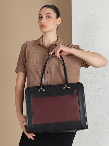 Image of Pramadda Pure Luxury Regina Work Tote bag for women office use | Laptop Shoulder Handbag | Stylish College bags for girls | Large Size Spacious Tote Bag.