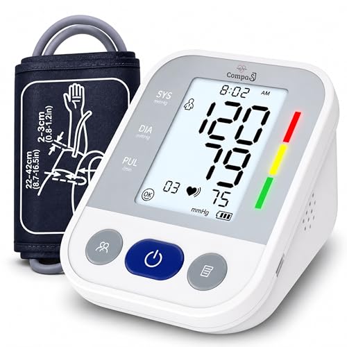 Imagen de COMPASJ Tensiómetro de brazo Monitor de Presión Arterial Digital Detección de Arritmia