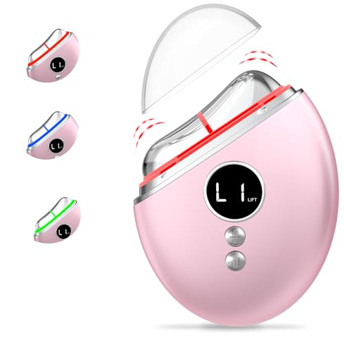 Robofun 2026Ver électrique Brosse de Contour Lymphatique pour le Visage avec vibration et chaleur, appareil de lifting du visage avec lumière rouge, bleu,...