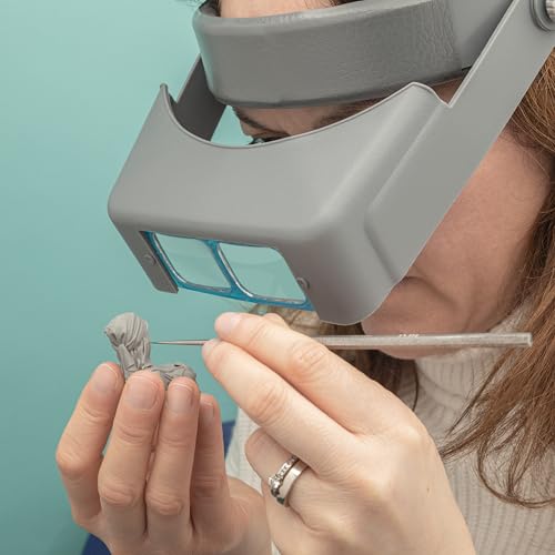 Modelcraft Professional Headband Magnifier, High Clarity Precision Ground Glass Lenses, for Office Home, Model Building, Art - Image 4