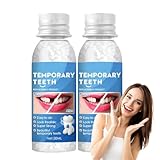 Zahnreparaturset 2PCS – Zahnzement Selbsthärtend - Provisorischer Zahnersatz & Zahnfüllung Reparatur Set – Zahnkleber für Zähne zur schnellen, temporären Zahnlücke Reparatur zu Hause