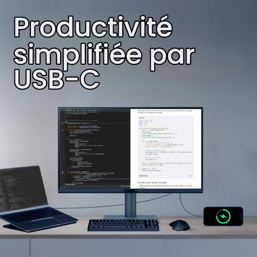 BenQ RD270Q Écran 27 Pouces 2K 144 Hz, Nano Matte Panel, Modes Coding, USB-C 65W, Protection Night Hours, Design Ergonomique et Solution Eye-Care
