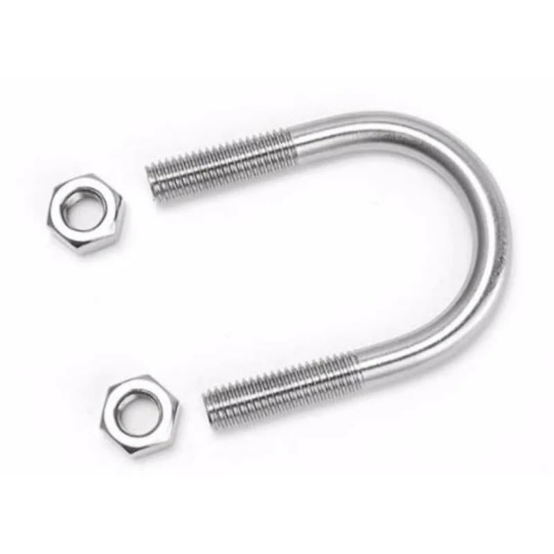 Bullone 1-10 set di bulloni a U in acciaio inossidabile 304 con dadi a cerchio M6 M8 M10 M12 M16(76mm,M6-10Sets)