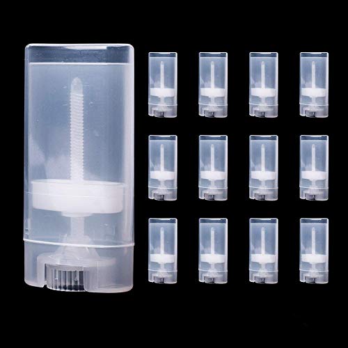 Healthcom 15ml Clear Empty Plastic Deodorant Containers 0.5 Oz New Empty Oval Lip Balm Tubes Oval Deodorant Containers for Lipstick Crayon Chapstick DIY Make Your Own Deodorant Lotion Bar,30 Pack