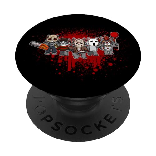 Favorite Classic Horror Movie Characters Animals - My Little Horror Crew Halloween Raccoon PopSockets Adhesive PopGrip